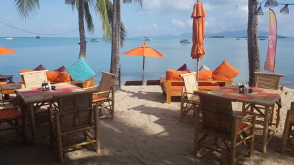 Beautiful restaurant on the beach