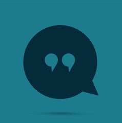 Quote Mark Icon Symbol Vector Illustration