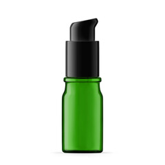 5ml Green Glass Pump Bottle. Isolated