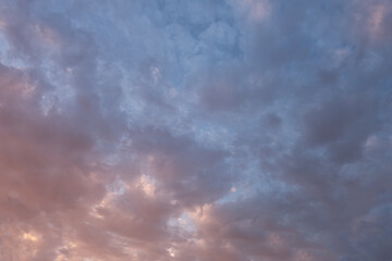 Fototapeta premium abstract background of dramatic cloudy sunset sky blue hour