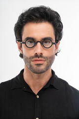 Obraz premium man with glasses, studio shot.