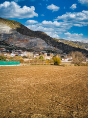 Street with mountains