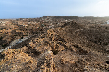Some view of the Dahar, south region of Tunisia 