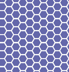 honingraat naadloos patroon van paarse zeshoeken, zeer peri kleurentrend 2022, vectorachtergrond