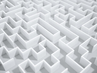 White infinite maze