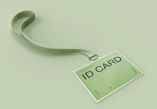 Horizontal Employee ID Card Mockup