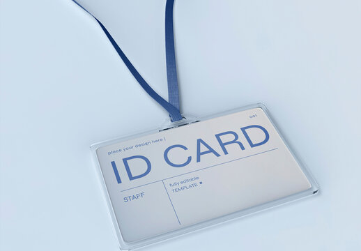 Horizontal ID Card Mockup