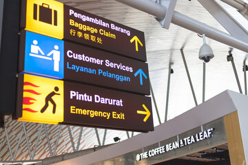 indonesia airport baggage claim board