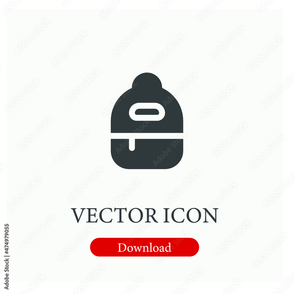 Poster bag vector icon. editable stroke. symbol in line art style for design, presentation, website or apps