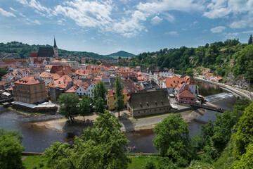 Broad view of  Cesky Krumlov  - Cesky Krumlov, Czech Republic