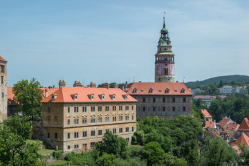 Closer view of Cesky Krumlov Castle - Cesky Krumlov, Czech Republic