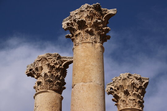 Columns in the Ancient City of Jerash (Jordan)
