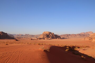Fototapeta na wymiar Majestic Wadi Rum Landscape (Jordan)