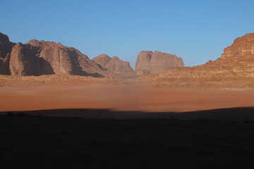 Fototapeta na wymiar Mountains in Wadi Rum (Jordan)