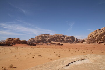 Fototapeta na wymiar Rock Formation in Wadi Rum (jordan)