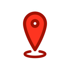 Location icon. Locate pointer design. Map pin gps symbol.