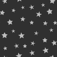 Stars seamless pattern. Random star icons, space sky night design.
