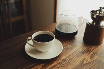 淹れたてのホットコーヒー