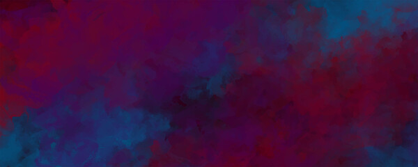 Vector watercolor background for cards. Brushstrokes and splashes. Red and blue watercolour grunge banner. Hand painted watercolor texture for flyer, poster, brochure, and cover design template.	