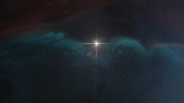 Nativity Cross-Star with nebula