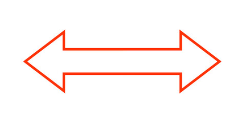 Double arrow icon, two side simple icon vector, Arrow icon isolated on white background