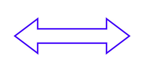 Double arrow icon, two side simple icon vector, Arrow icon isolated on white background