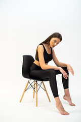 Young woman test model snap shoot