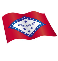 arkansas ar state flag waving