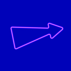 vector illustration of neon arrow. glowing banner