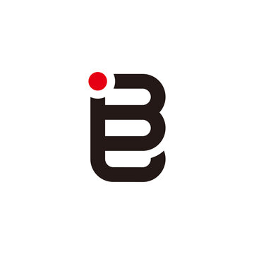 letter i b l simple geometric line logo vector