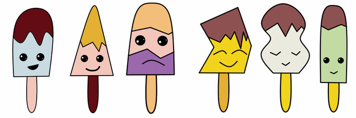 Cute Ice cream vector svg