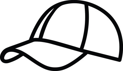 Baseball cap vector illustration, line