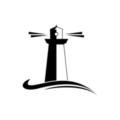 Lighthouse clip art, can be used as logo, icon or another design need