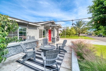 Home patio eating area