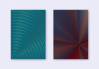 Fototapeta Cover design template set. Abstract lines modern b obraz