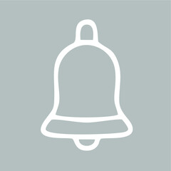 Christmas bell icon for web or other creative design. Vector illustrations on grey background