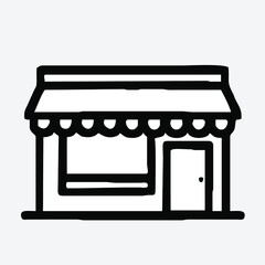 Shop icon vector illustration for business or web design