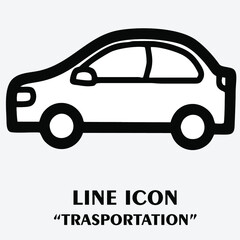 Saloon car vector illustration suitable for web icon or other creative design