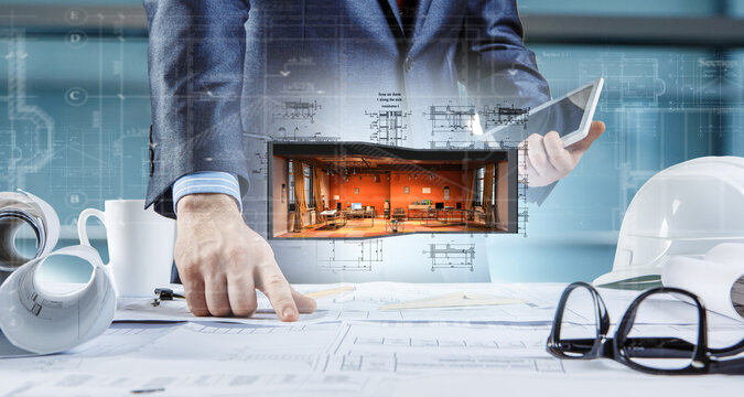 Real estate concept . Mixed media