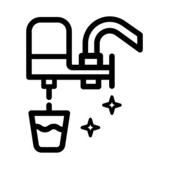 Fototapeta premium Home water filter tap icon