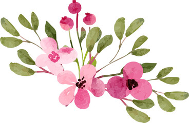 Naklejka na ściany i meble Watercolor Floral Ornament
