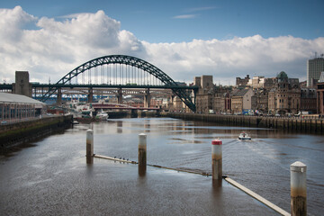Fototapeta premium River Tyne at Newcastle and three bridges