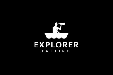 The Explorer With The Boat Logo
