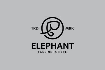 Outline Elephant Logo