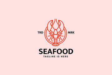 Lobster Shrimp Logo Design 