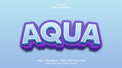 AQUA 3D Text Effect