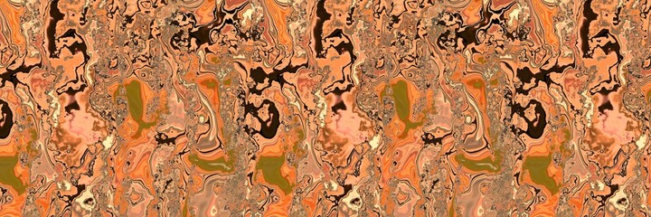 Marble swirl rock seamless natural border texture. Earthy tone rough grain semi precious stone effect ribbon. Nature pattern background edging trim.