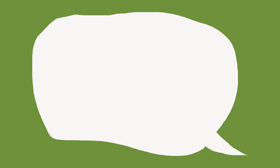 olive background with white chat bubble abstract