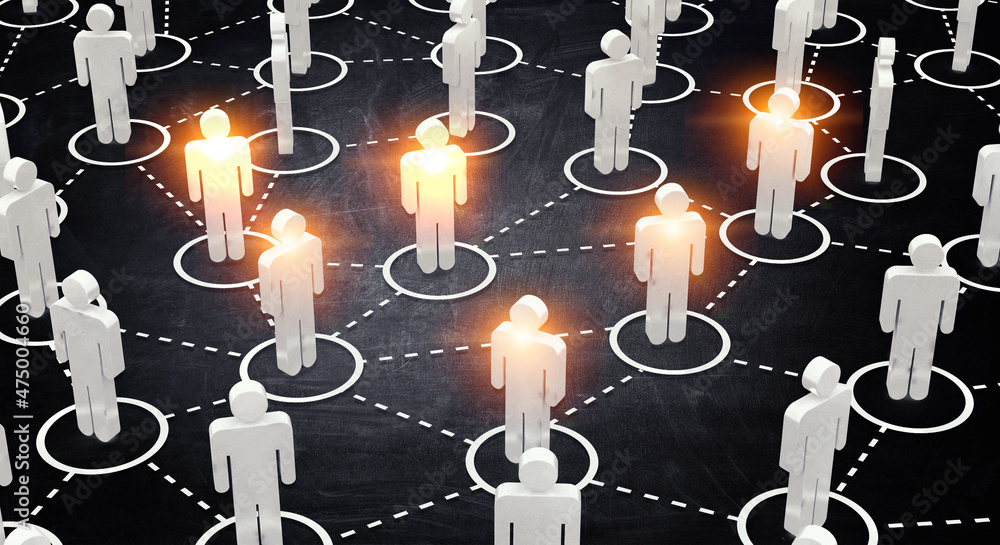 Poster social web network background image
