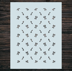 Geometric Pattern Stencil Vector Illustration